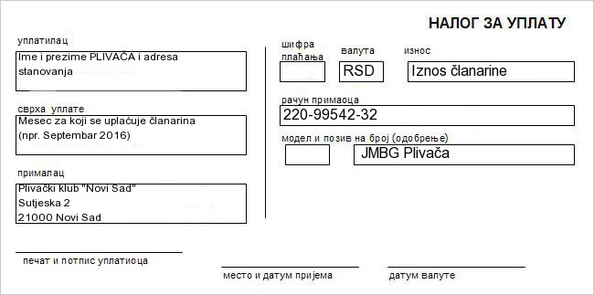 Uplatnica PK Novi Sad
